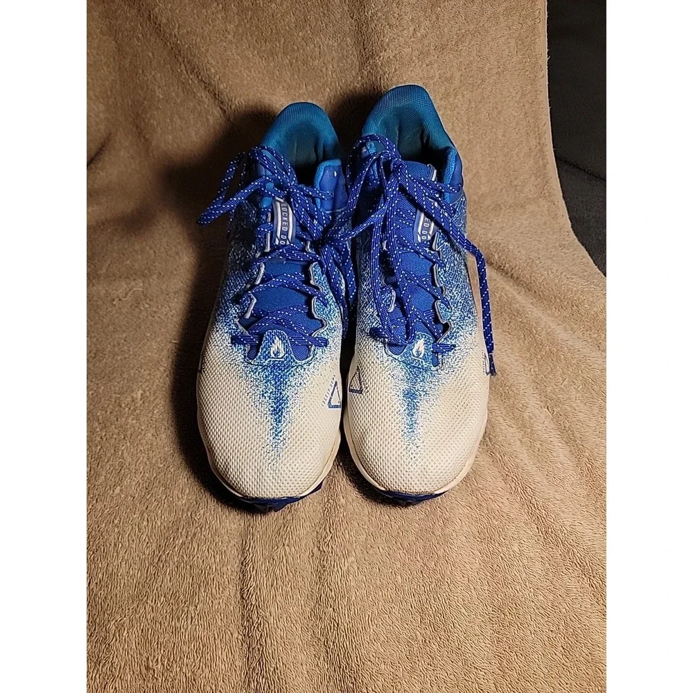 Under Armour Spotlight Locked Down Men's Size 10.5‎ Football Cleats Blue & White